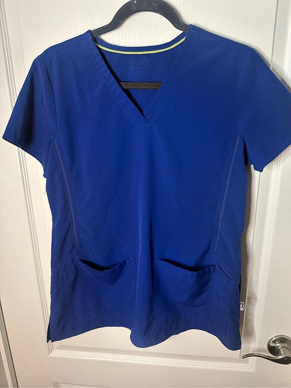 Med Couture Activate V-Neck Scrub Top Blue
